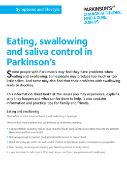 Eating, swallowing and saliva control in Parkinson`s