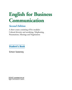 English for Business Communication