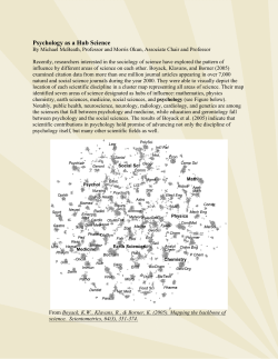 Psychology as a Hub Science