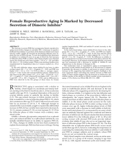 Female Reproductive Aging Is Marked by