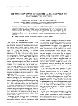 SPECTROSCOPY STUDY OF ARSENITE [As(III)] OXIDATION ON