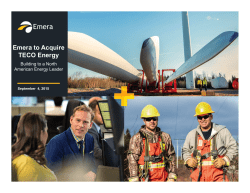 Emera to Acquire TECO Energy Presentation