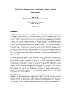 The Political Economy of the United Nations Security Council Book