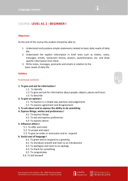 COURSE: LEVEL A1.1