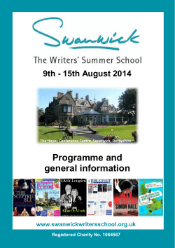 Programme and general information