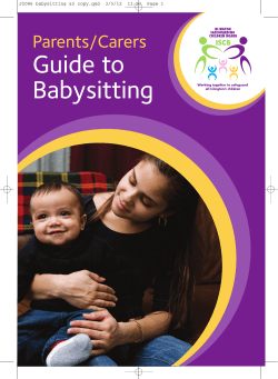 Babysitting Leaflet - Islington Safeguarding Children Board