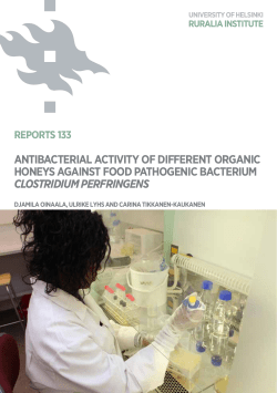 antibacterial activity of different organic honeys against food