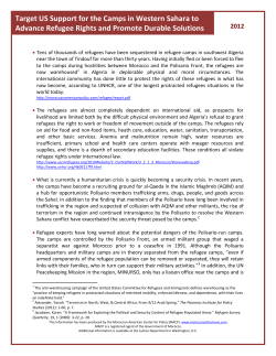 Target US Support for the Camps in Western Sahara to Advance
