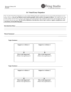 14. Visual Essay Organizer