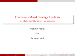 Continuous Mixed Strategy Equilibria