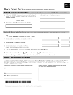 Stock Power Form for transferring shares, changing names, or