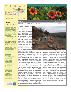 Highland Lakes Steward - Texas Master Naturalist