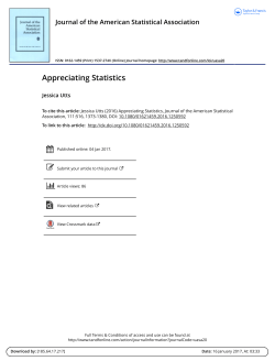 Appreciating Statistics