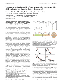 Molecularly-mediated assembly of gold nanoparticles with