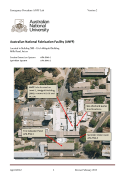 ANFF Laboratory Emergency Procedures