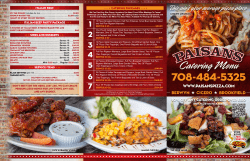 Catering Menu - paisanspizza.com