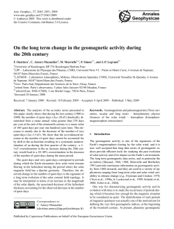 On the long term change in the geomagnetic activity during the 20th