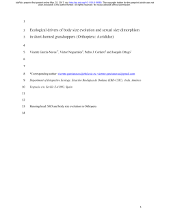 Ecological drivers of body size evolution and sexual size