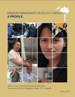 Mexican Immigrants in South Carolina: A Profile