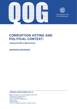 Corruption Voting and Political Context