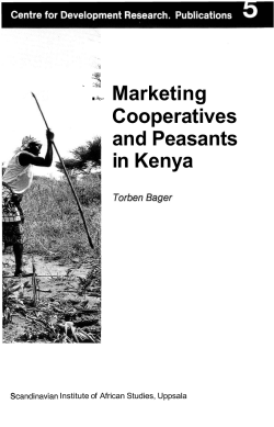 Marketing Cooperatives and Peasants in Kenya