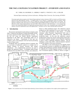 the nscl coupled cyclotron project - overview and status