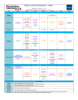 Public Skate Drop-in Schedule