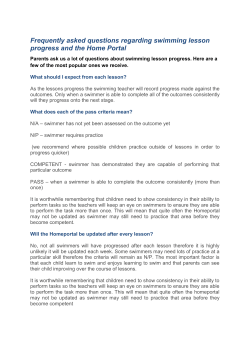 Frequently asked questions regarding swimming lesson progress