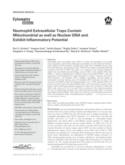 Neutrophil extracellular traps contain mitochondrial as well as
