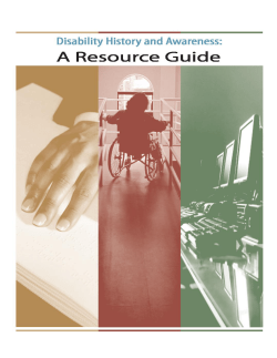 Disability History and Awareness: a resource guide