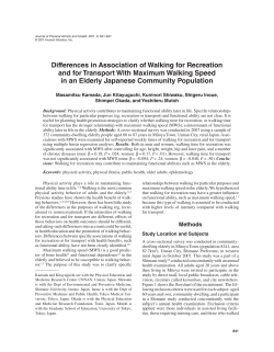 Differences in Association of Walking for Recreation and for
