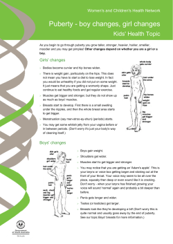Puberty - boy changes, girl changes