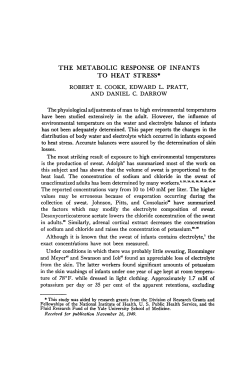 the metabolic response of infants to heat stress