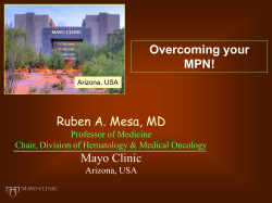 Dr. Ruben Mesa, Mayo Clinic