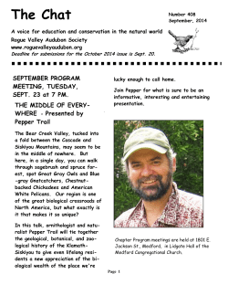 September, 2014 - Rogue Valley Audubon Society
