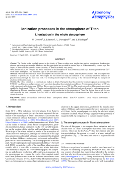 Ionization processes in the atmosphere of Titan