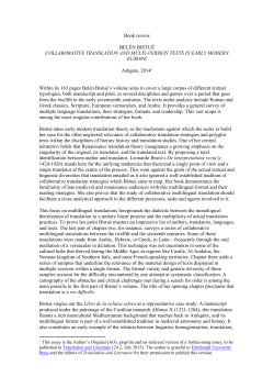 Book review BEL&Eacute;N BISTU&Eacute; COLLABORATIVE