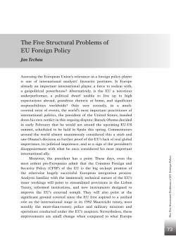 The Five Structural Problems of EU Foreign Policy