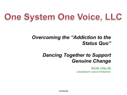 One System / One Voice - Association for Manufacturing Excellence