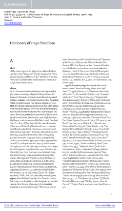 Dictionary of stage directions - Assets