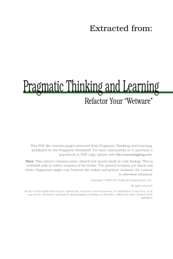 Pragmatic Thinking and Learning
