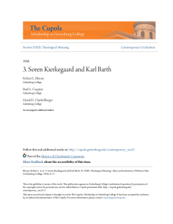 3. Soren Kierkegaard and Karl Barth