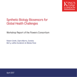 Synthetic Biology Biosensors for Global Health Challenges