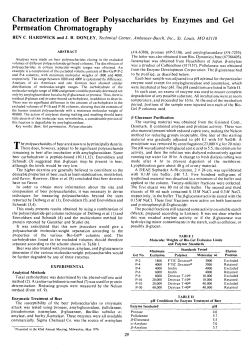Characterization of Beer Polysaccharides by Enzymes and Gel
