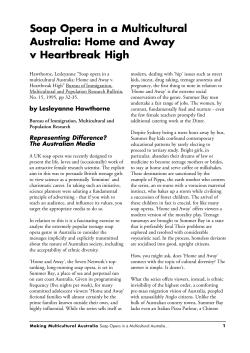 Soap Opera in a Multicultural Australia