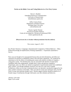 Parties on the Ballot: Cues and Voting Behavior in a New Party System