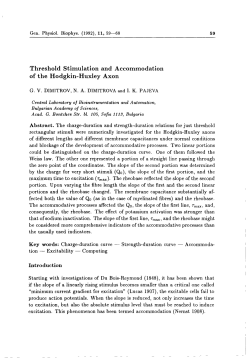 Threshold Stimulation and Accommodation of the Hodgkin