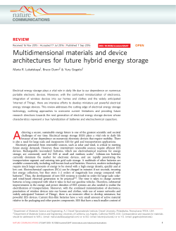 Multidimensional materials and device architectures for