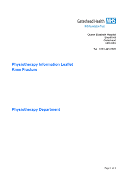IL163v2 Knee Fracture - Gateshead Health NHS Foundation Trust