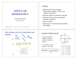 angular kinematics